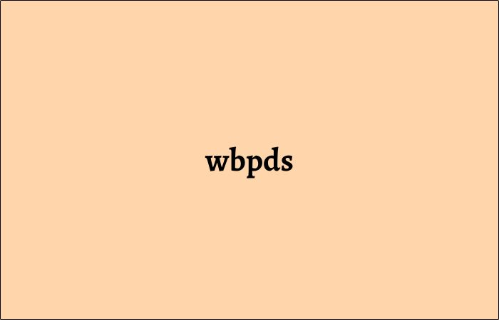 wbpds or wbpds.wb.gov.in.